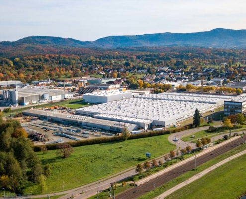 Die SWARCO Dambach-Immobilie im Gewerbegebiet von Gaggenau