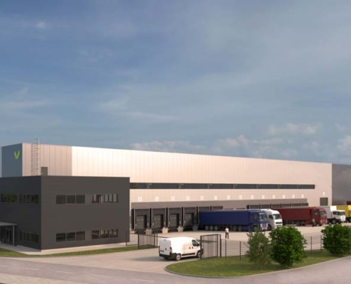 Visualisierung: Verdion und Tritax EuroBox werden gemeinsam eine 23.346 m² große Logistikimmobilie in Oberhausen entwickeln.