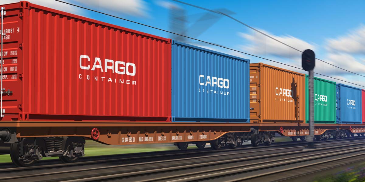 Güterzug mit Containern